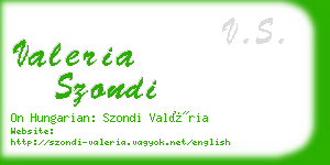 valeria szondi business card